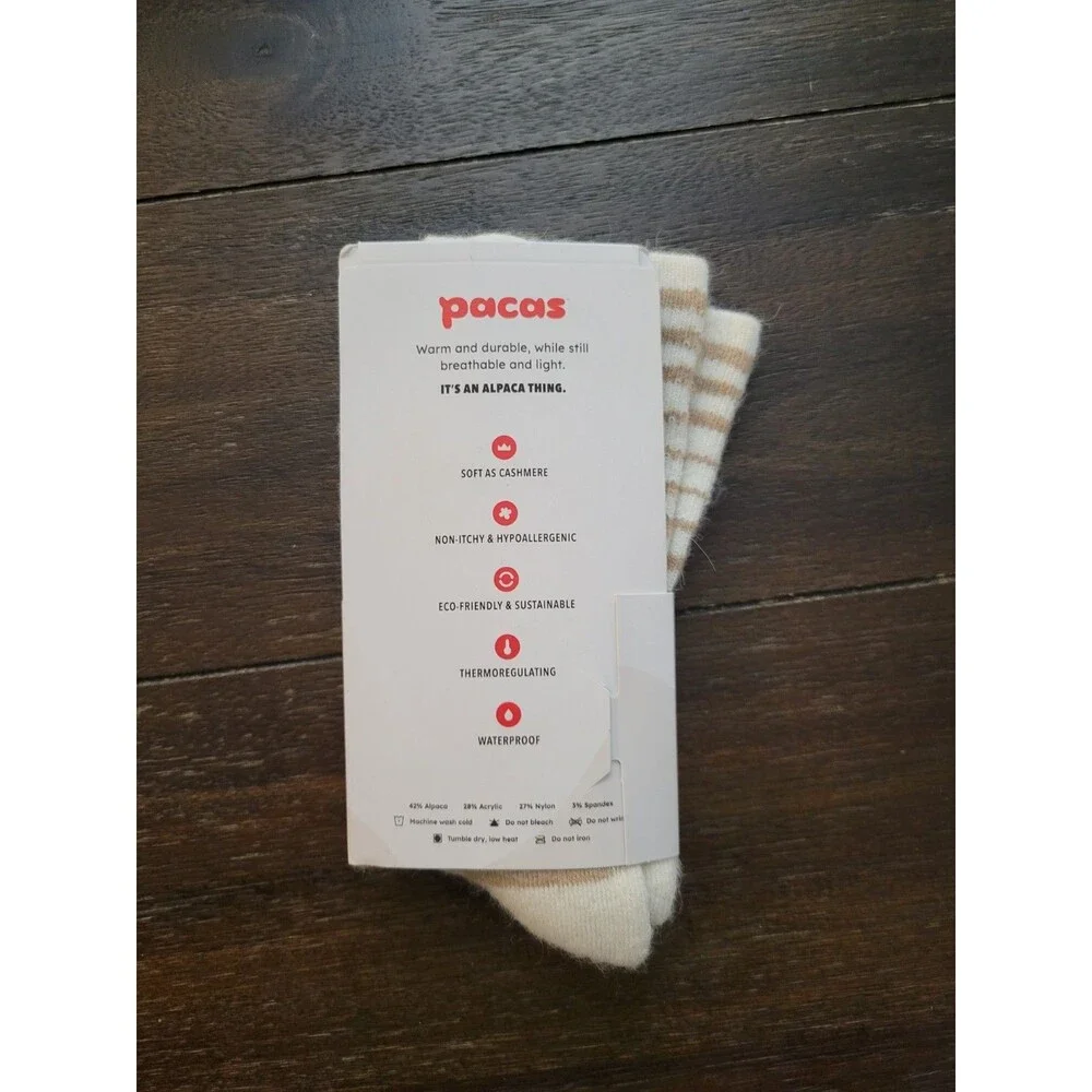 NEW Pacas Womens Crew Socks Size M/L Buttery Soft Alpaca